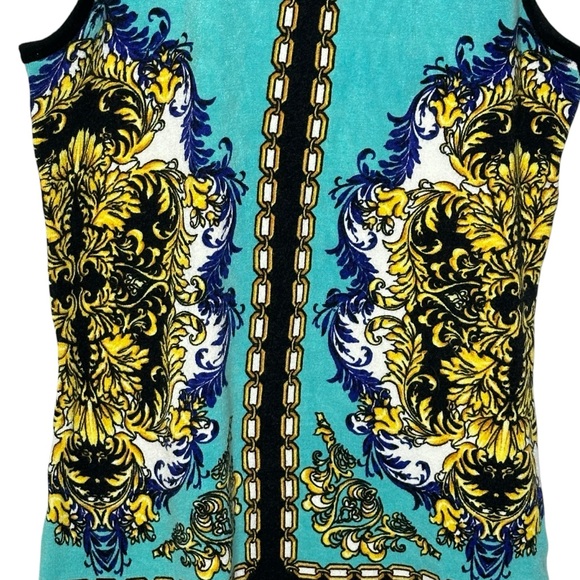 Vintage 90’s Cache’ Sleeveless Patterned Lightweight Sweater S - Picture 5 of 9